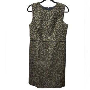 Ann Taylor Elegant Black and Gold/brown Women's Dress size 12